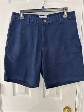 Saddlebred Navy Flat Front Cotton-Blend Men’s Shorts